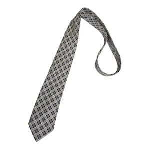CALABRESE XL Gray Plaids & Checks Silk LUXURY Tie ITALY